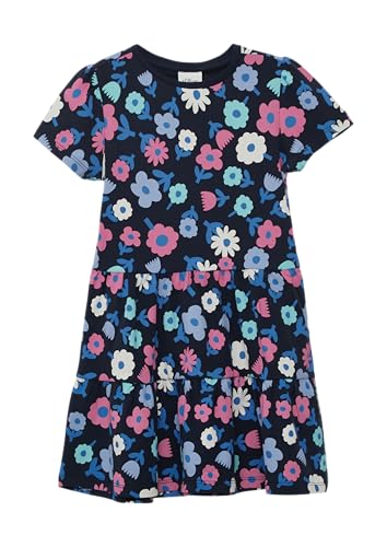 s.Oliver Ausgestelltes Stufenkleid mit Puffärmeln Navy 104 von s.Oliver