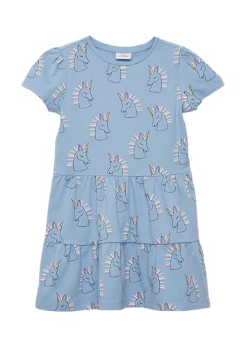 s.Oliver Ausgestelltes Stufenkleid mit Puffärmeln hellblau 140 von s.Oliver