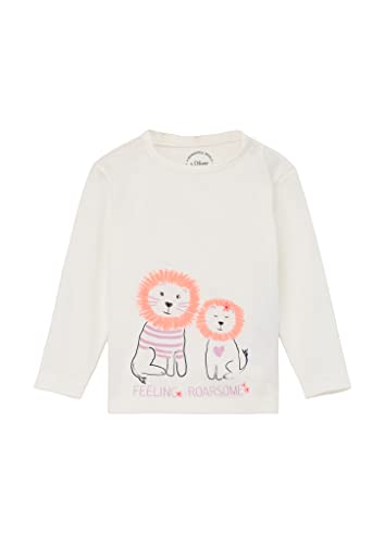 s.Oliver Baby Girls 2128782 T-Shirt, Langarm, White, 62 von s.Oliver