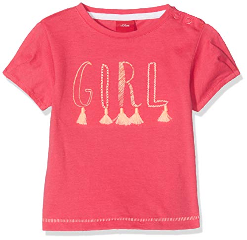 s.Oliver Baby-Mädchen 65.904.32.5641 T-Shirt, Rot (Pink 4517), (Herstellergröße: 74) von s.Oliver