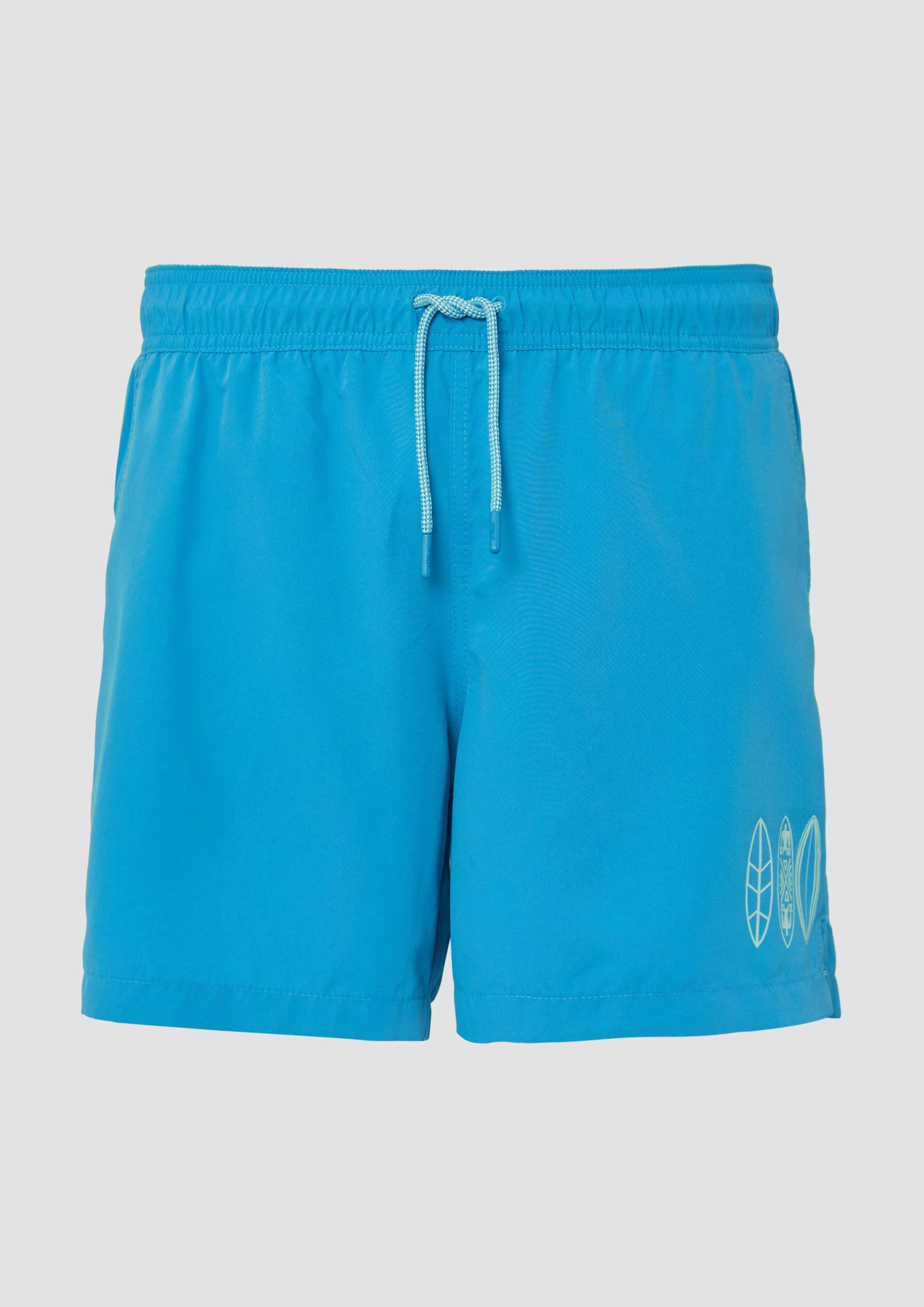 s.Oliver - Badeshorts mit Artwork und Eingrifftaschen, Herren, türkis von s.Oliver