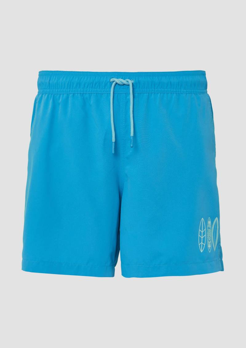 s.Oliver - Badeshorts mit Artwork und Eingrifftaschen, Herren, türkis von s.Oliver