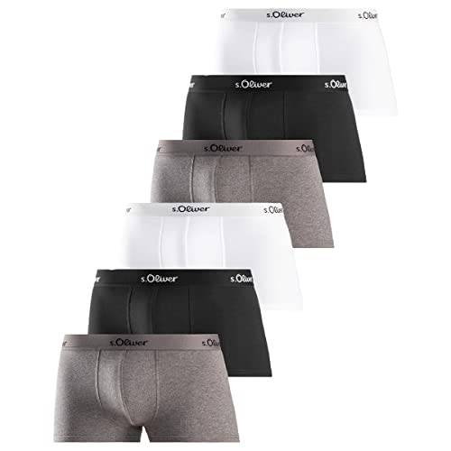 s.Oliver - Basic - Hip-Short/Pant - 6er Pack (XL Grau/Schwarz/Weiß) von s.Oliver