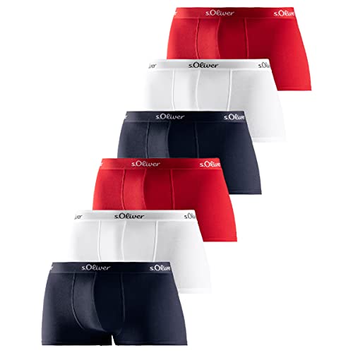 s.Oliver - Basic - Hip-Short/Pant - 6er Pack (XXL Rot/Dunkelblau/Weiß) von s.Oliver