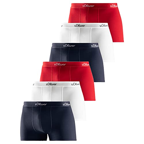 s.Oliver - Basic - Retro-Short/Pant - 6er Pack (XL Rot/Dunkelblau/Weiß) von s.Oliver