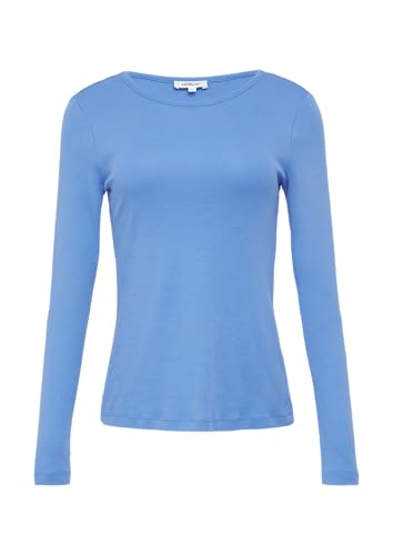 s.Oliver Baumwoll-Longsleeve im Slim Fit Royalblau 42 von s.Oliver