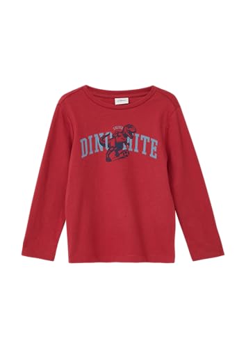 s.Oliver Baumwoll-Longsleeve mit Frontprint korallrot 140 von s.Oliver