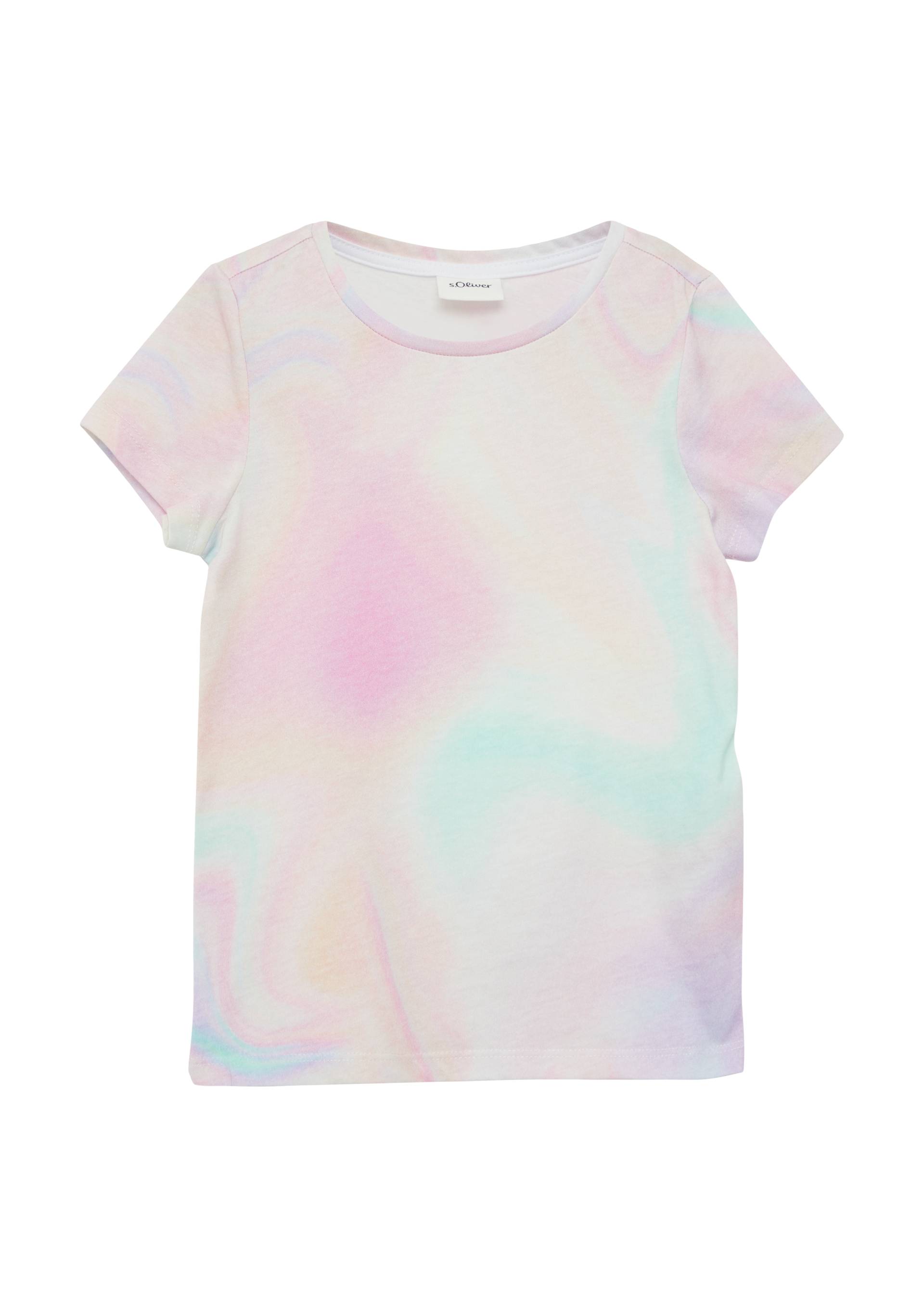 s.Oliver - Baumwoll-T-Shirt mit Farbverlauf, Kinder, weiß von s.Oliver