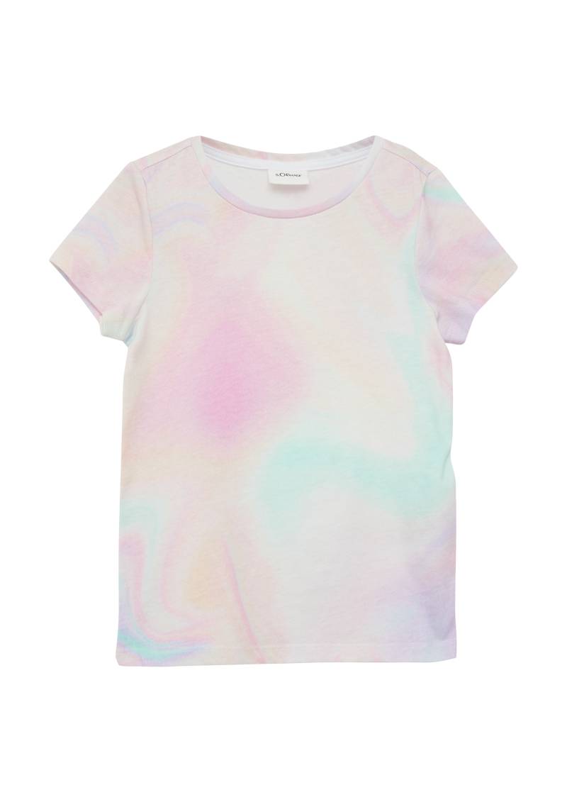 s.Oliver - Baumwoll-T-Shirt mit Farbverlauf, Kinder, weiß von s.Oliver