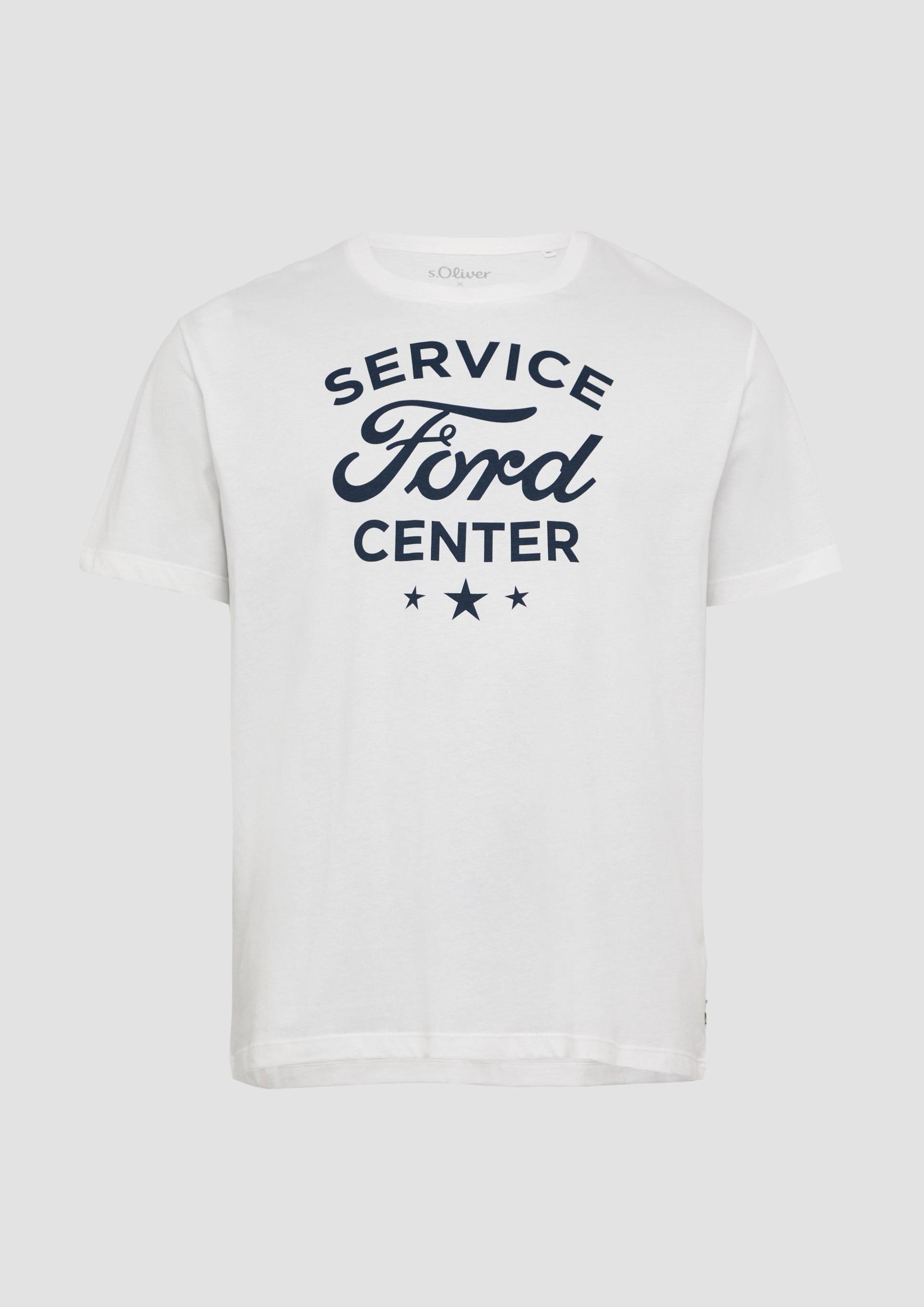 s.Oliver - Baumwoll-T-Shirt mit Ford®-Print, Herren, weiß von s.Oliver