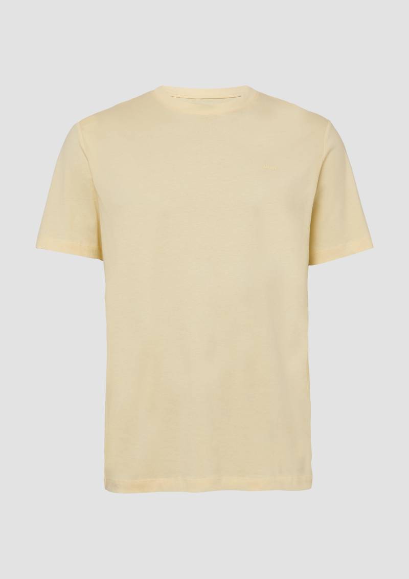 s.Oliver - Baumwoll-T-Shirt mit Logo-Print, Herren, gelb von s.Oliver