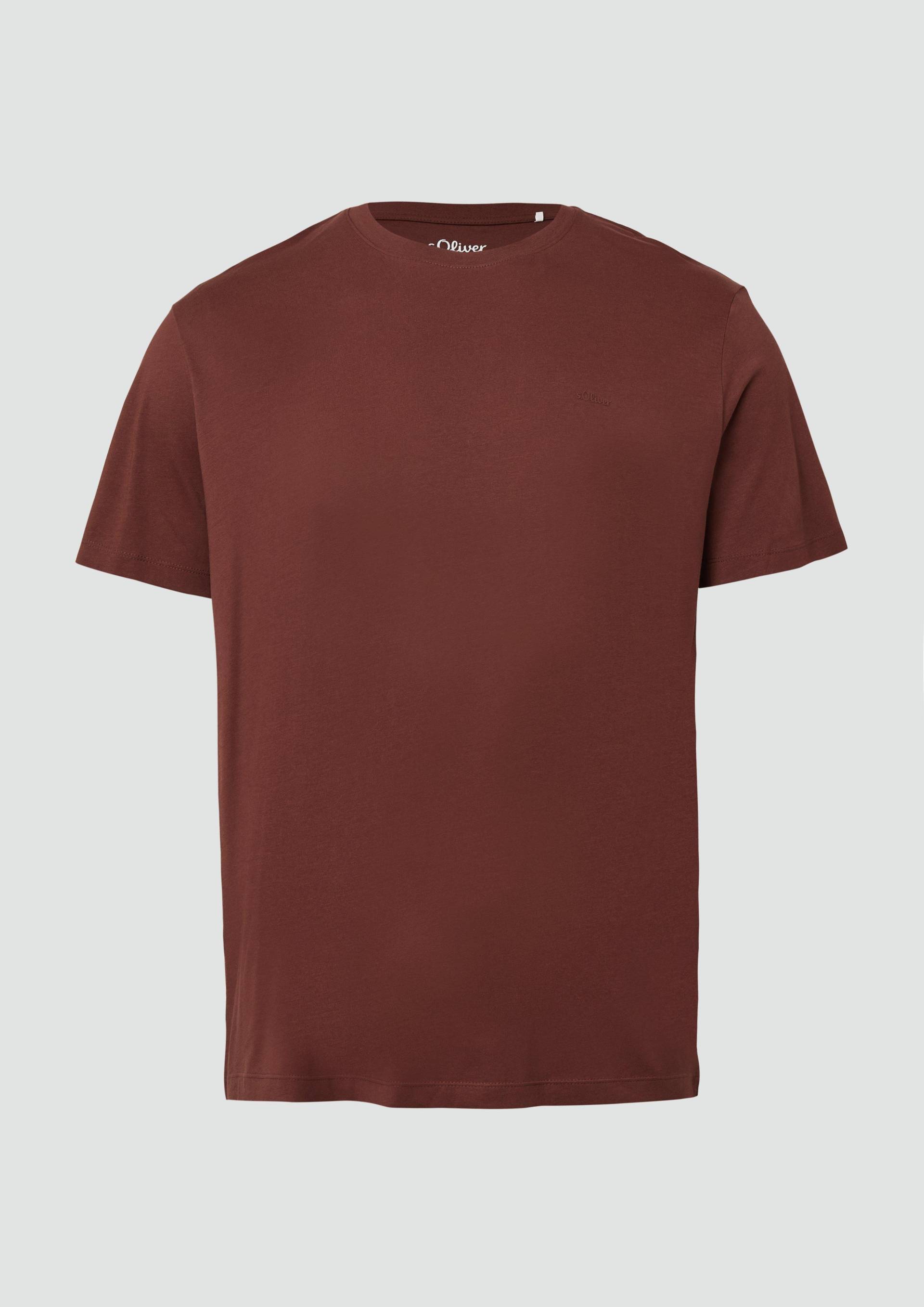 s.Oliver - Baumwoll-T-Shirt mit Logo-Print, Herren, rot von s.Oliver