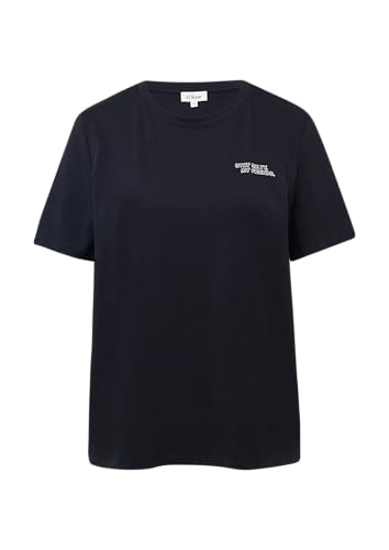 Baumwollshirt mit Front- und Backprint | Volksfest schwarz 44 von s.Oliver