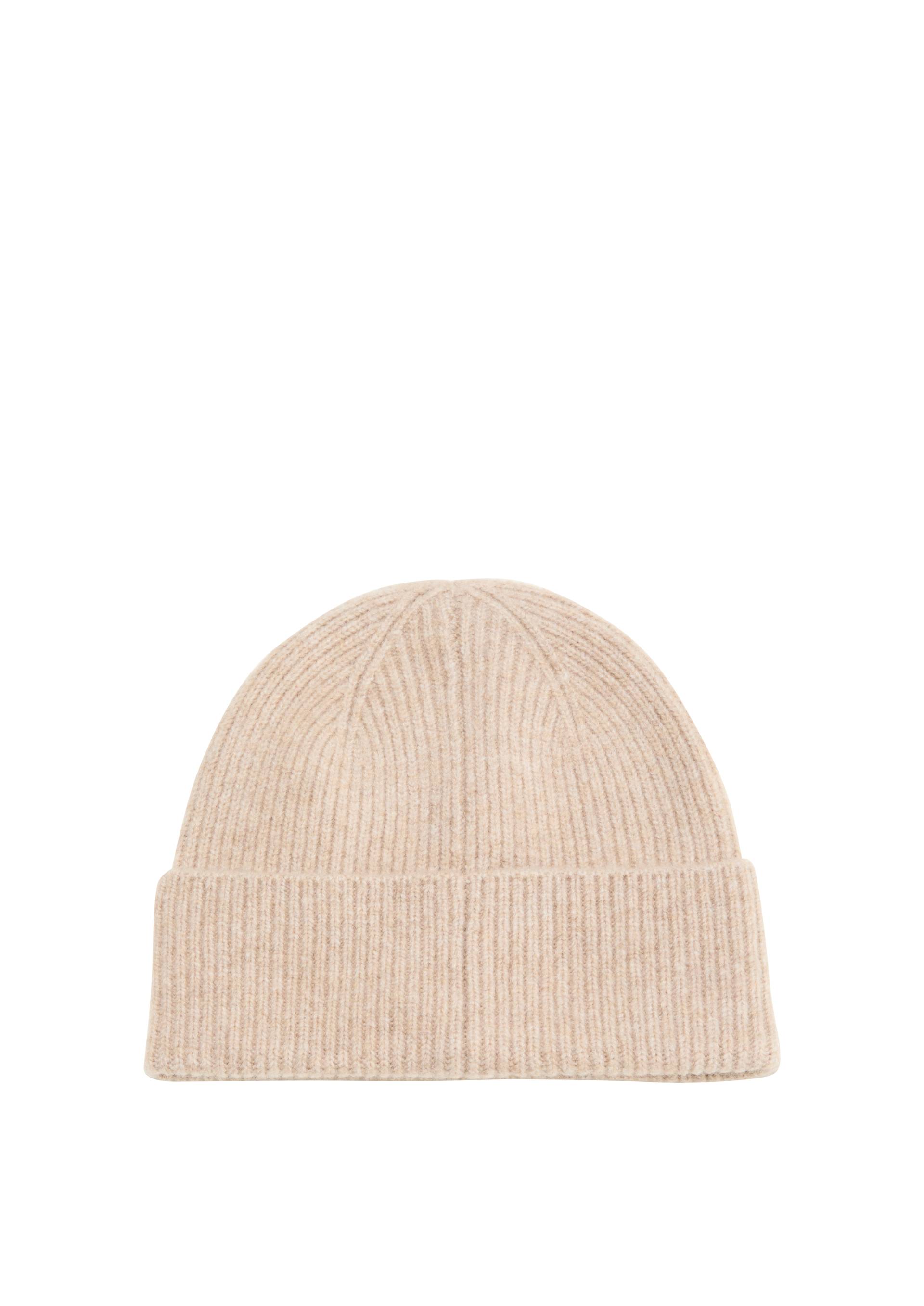 s.Oliver - Beanie aus Baumwollmix, Damen, Beige von s.Oliver