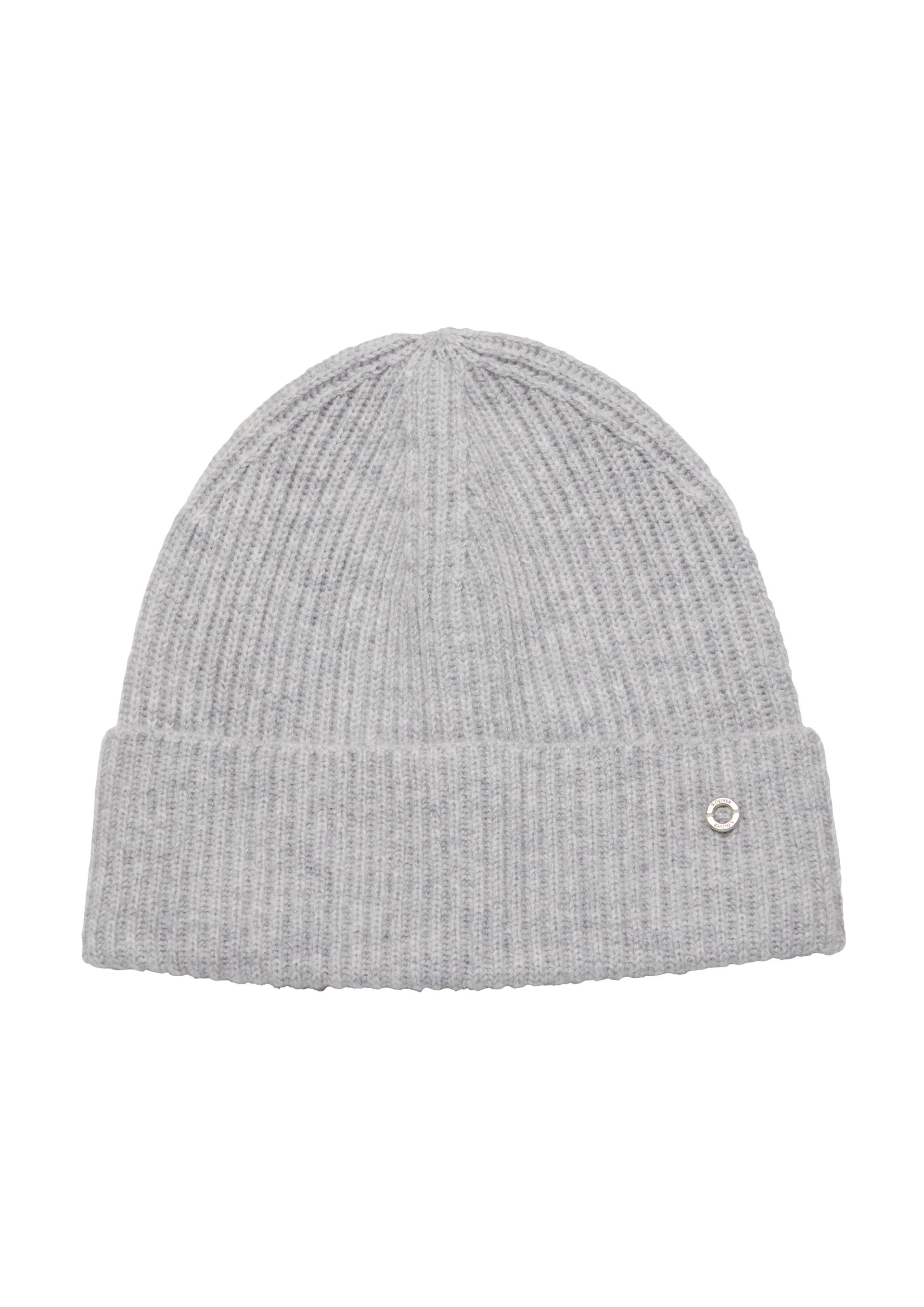 s.Oliver - Beanie aus Wolle und Kaschmir mit dekorativer Geschenk-Box, Damen, grau von s.Oliver