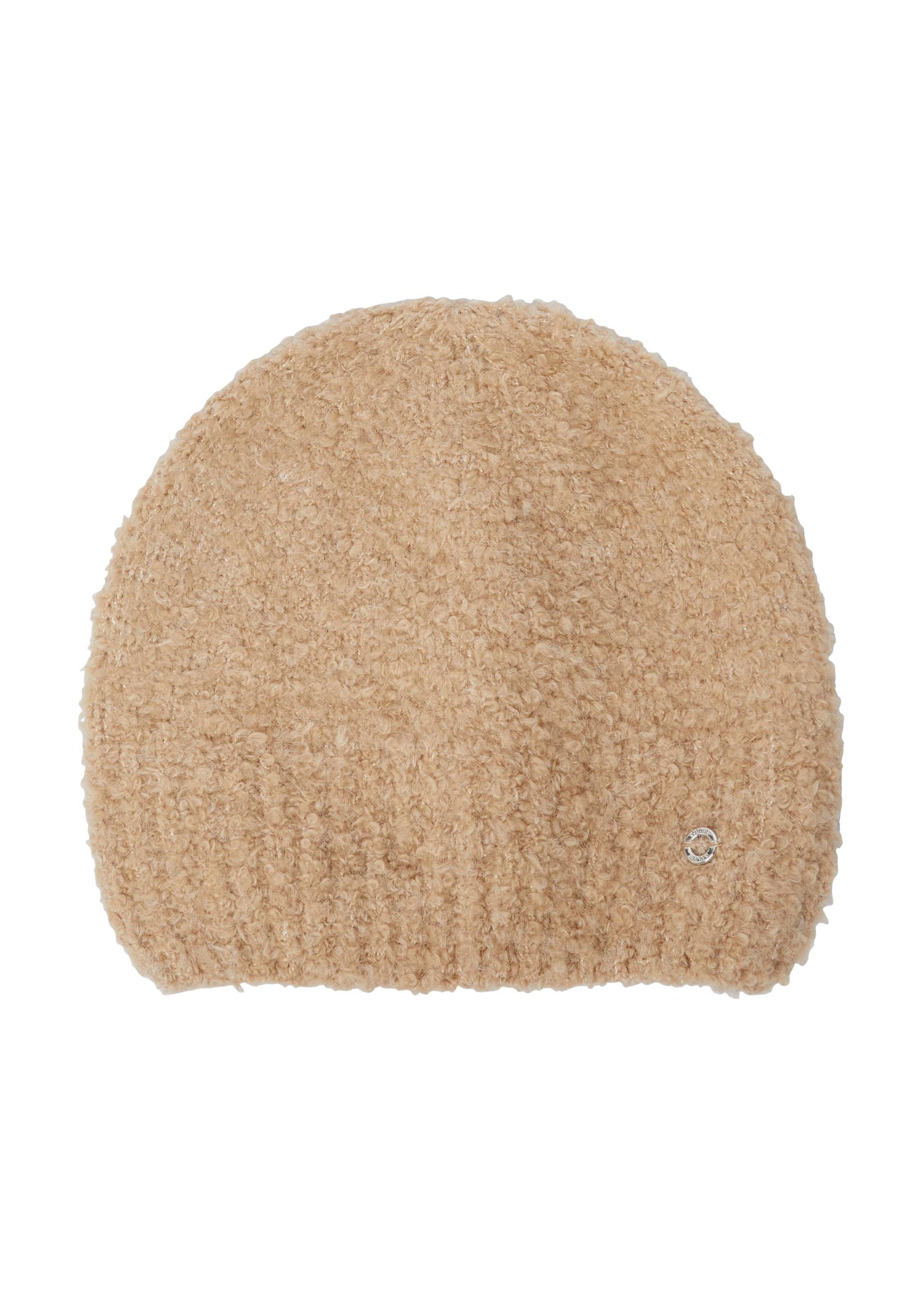 s.Oliver - Beanie in Bouclé-Optik, Damen, Beige von s.Oliver