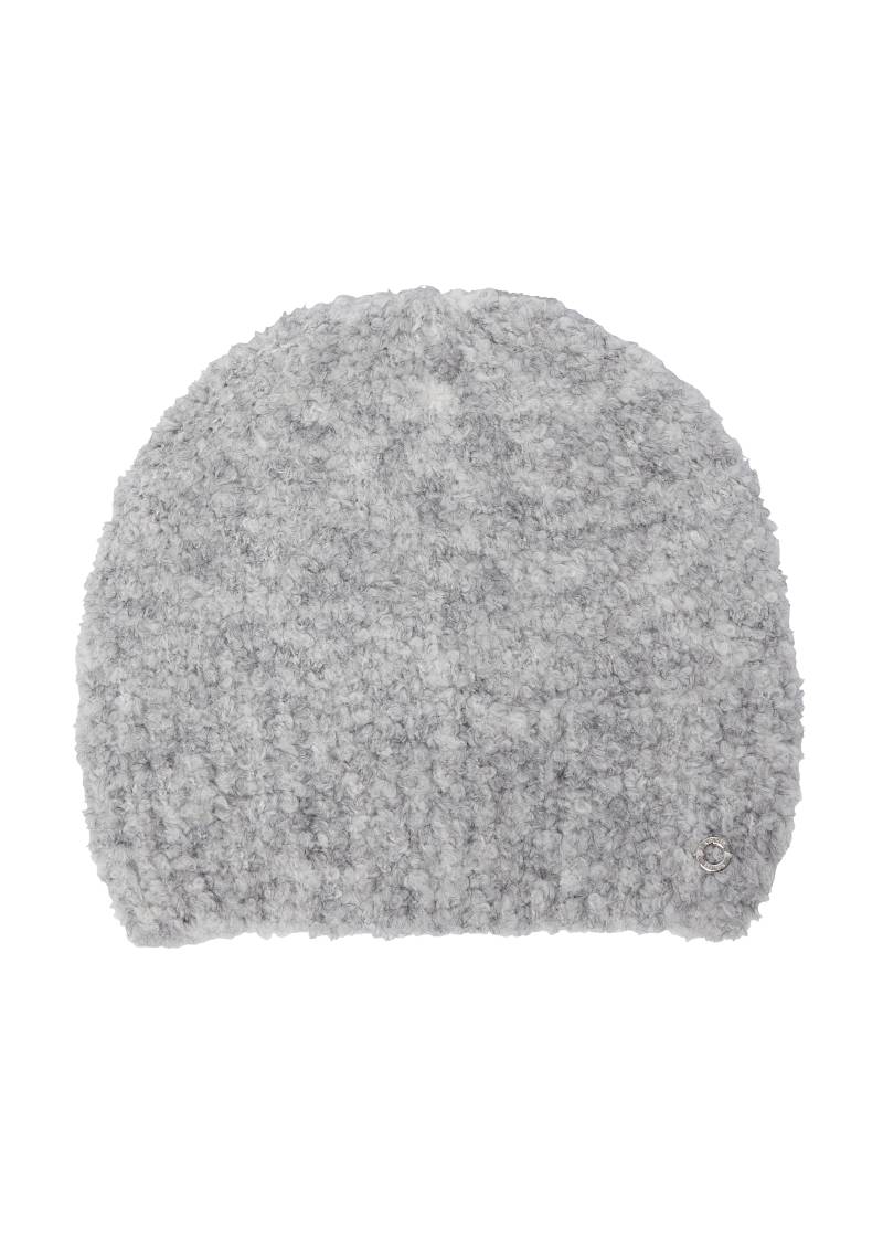 s.Oliver - Beanie in Bouclé-Optik, Damen, grau von s.Oliver