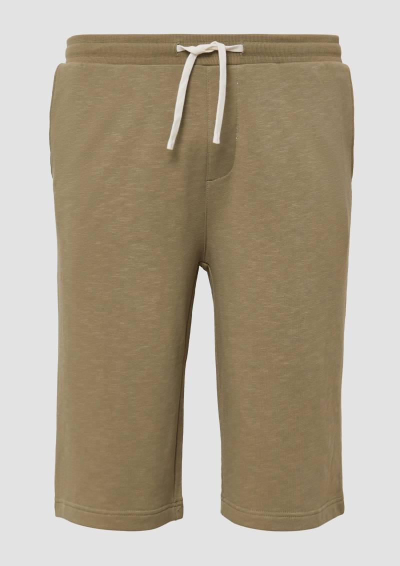 s.Oliver - Detroit: Sweat-Bermuda mit Flammgarnstruktur im Relaxed Fit, Herren, Grün von s.Oliver