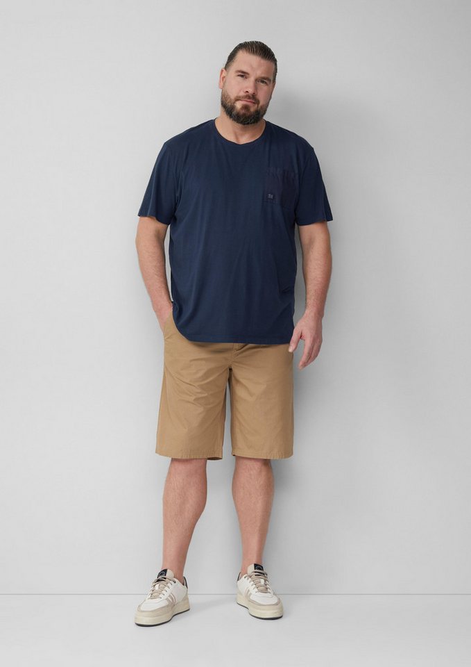 s.Oliver Bermudas Relaxed-Fit-Bermuda mit Minimalmuster und Elastikbund von s.Oliver