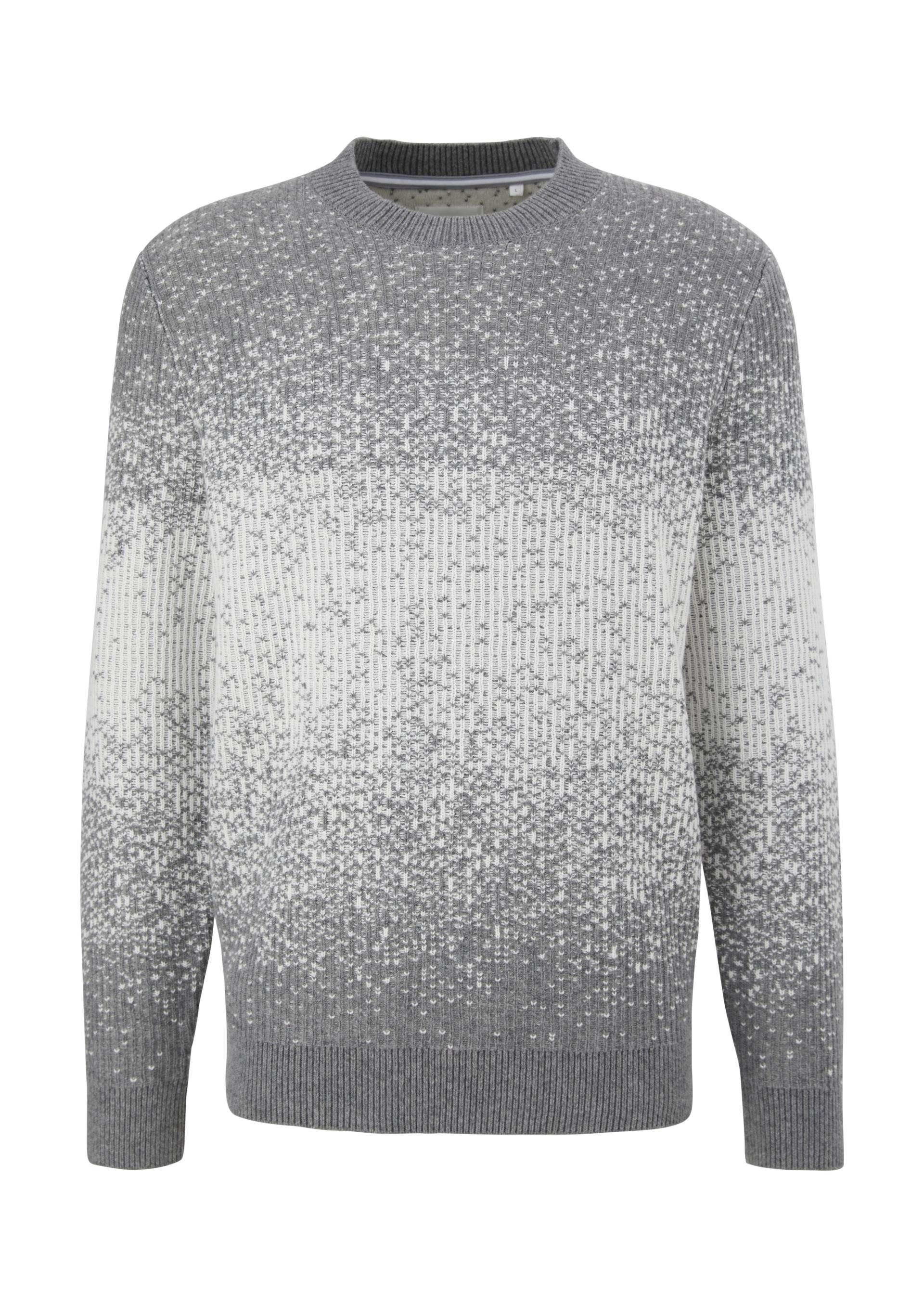 s.Oliver - Bicolor-Pullover mit Rippstruktur, Herren, grau von s.Oliver