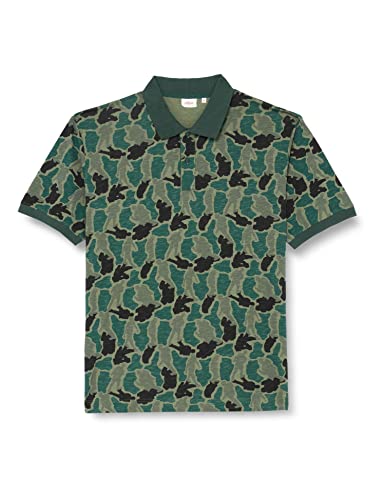 s.Oliver Big Size Herren 131.10.202.13.130.2116489 T-Shirt kurzarm REGULAR FIT, Khaki/Oliv AOP, XXL von s.Oliver