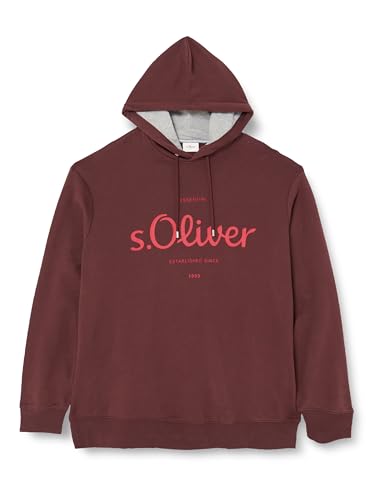 s.Oliver Big Size Herren Logo-Sweatshirt mit Kapuze Lilac, 4XL von s.Oliver