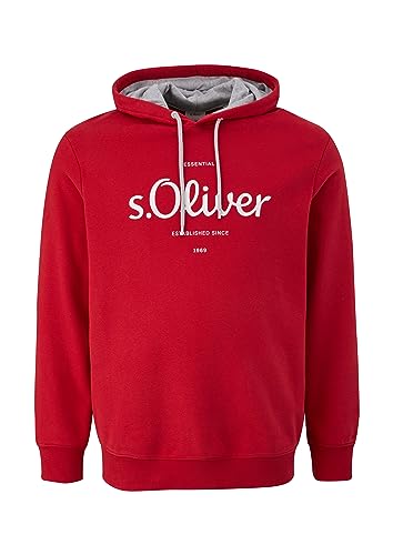 s.Oliver Big Size Herren Sweatshirt mit Logoprint, RED, XXXL von s.Oliver