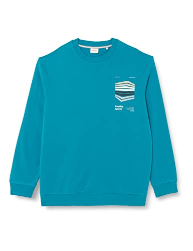 s.Oliver Big Size Men's 2133466 Sweatshirt, Langarm, Blue Green, XXL von s.Oliver