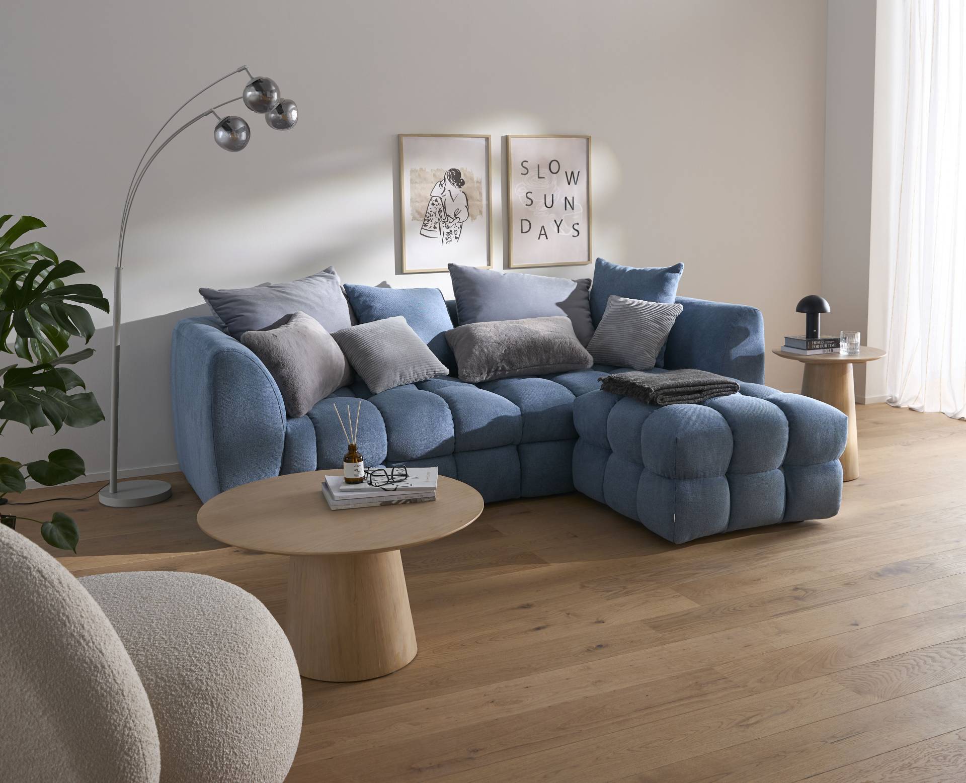 s.Oliver Big-Sofa "COBBO 3-Sitzer Design-Sofa Bubble-Optik, Maße B/T/H: 259/126/104 cm" mit vielen Kissen, moderne Steppung und hoher Sitzkomfort von s.Oliver