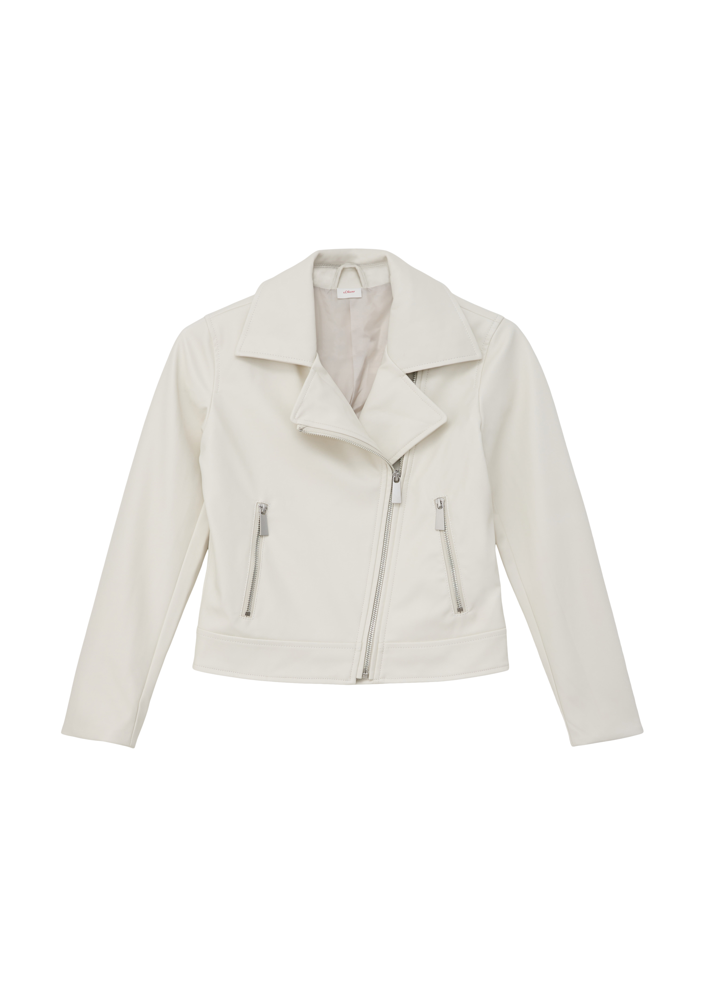 s.Oliver - Bikerjacke mit Reißverschlusstaschen, Mädchen, creme von s.Oliver