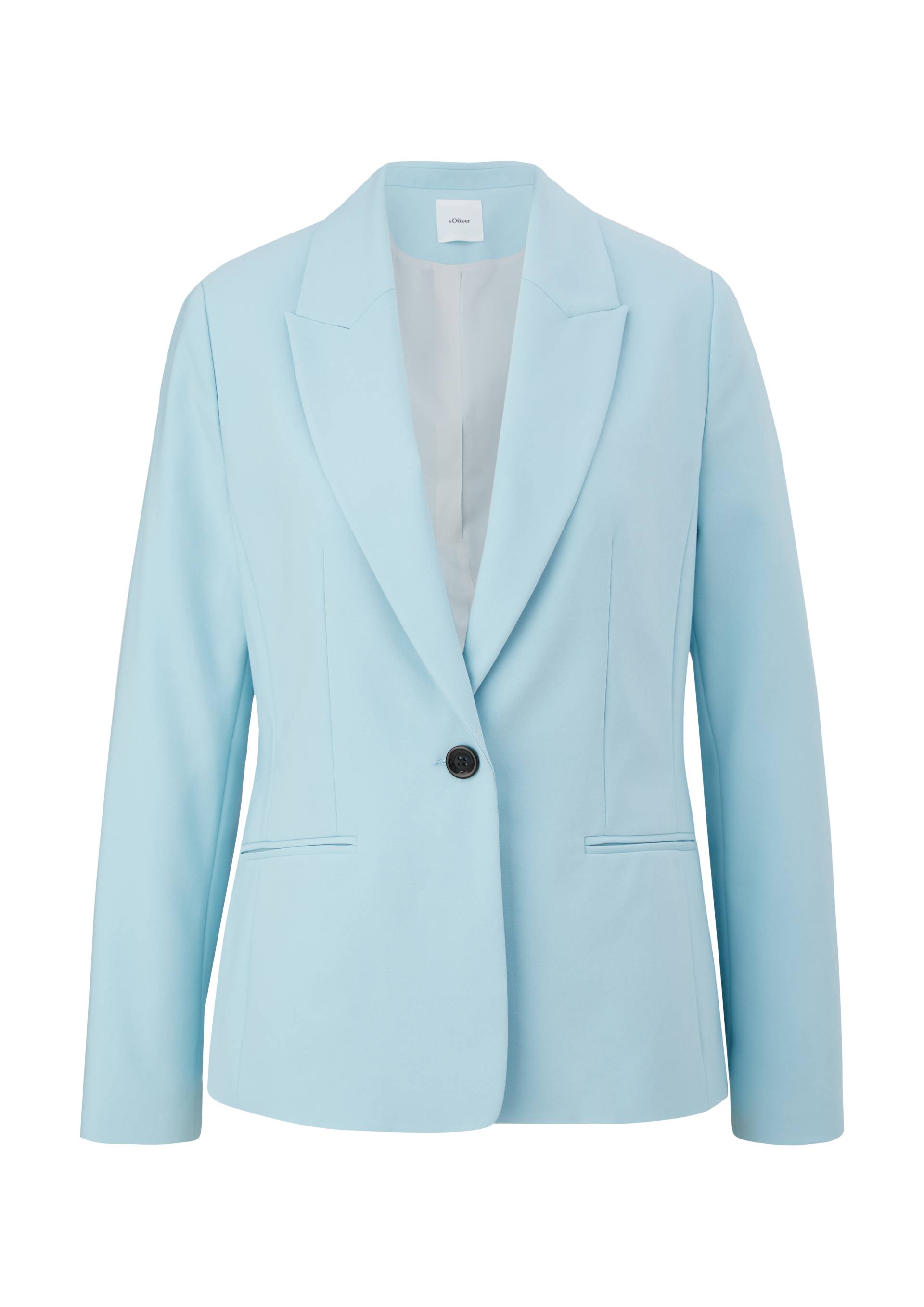 s.Oliver - Blazer aus Baumwollmix, Damen, blau von s.Oliver