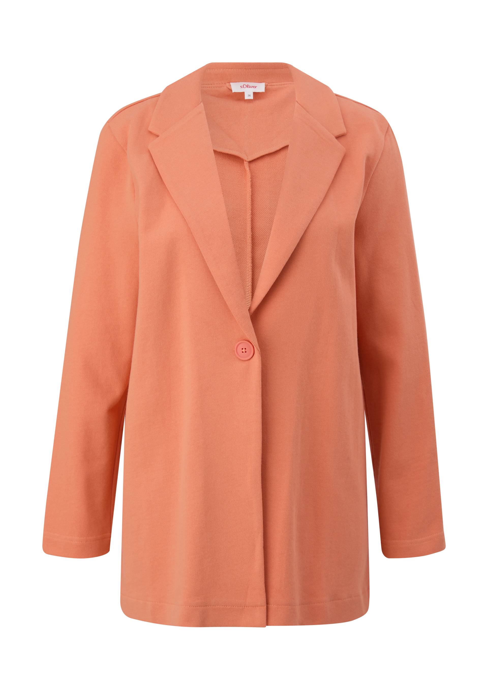 s.Oliver - Blazer aus Sweatware, Damen, Orange von s.Oliver