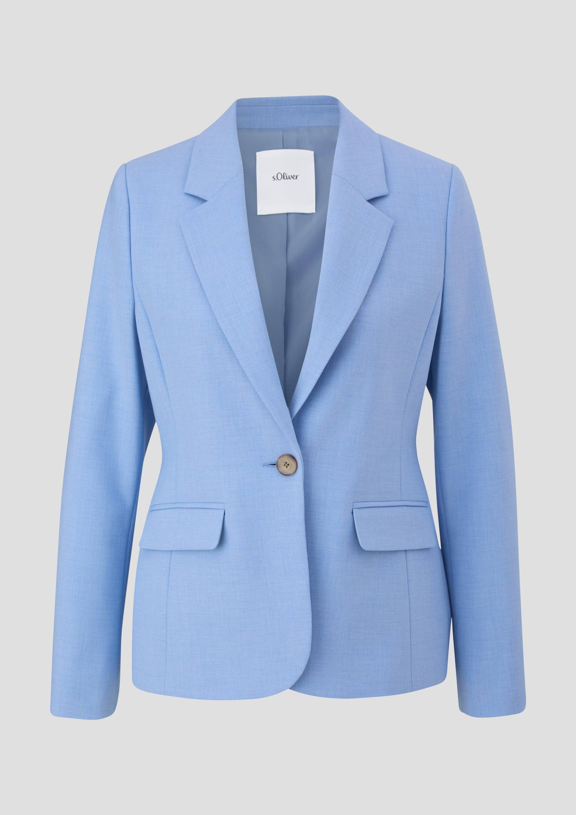 s.Oliver - Blazer aus Viskosemix, Damen, blau von s.Oliver