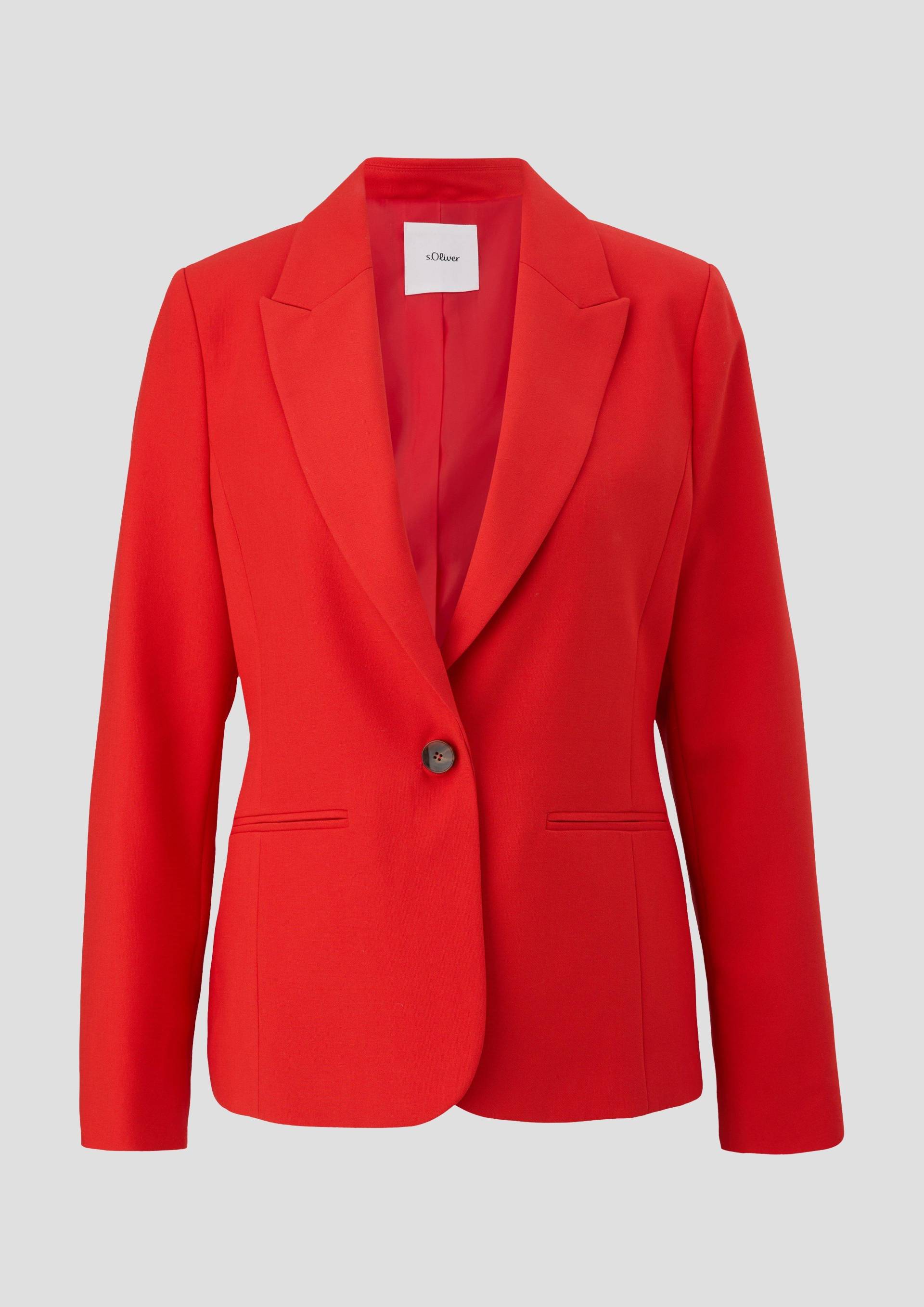 s.Oliver - Blazer aus Viskosemix, Damen, rot von s.Oliver