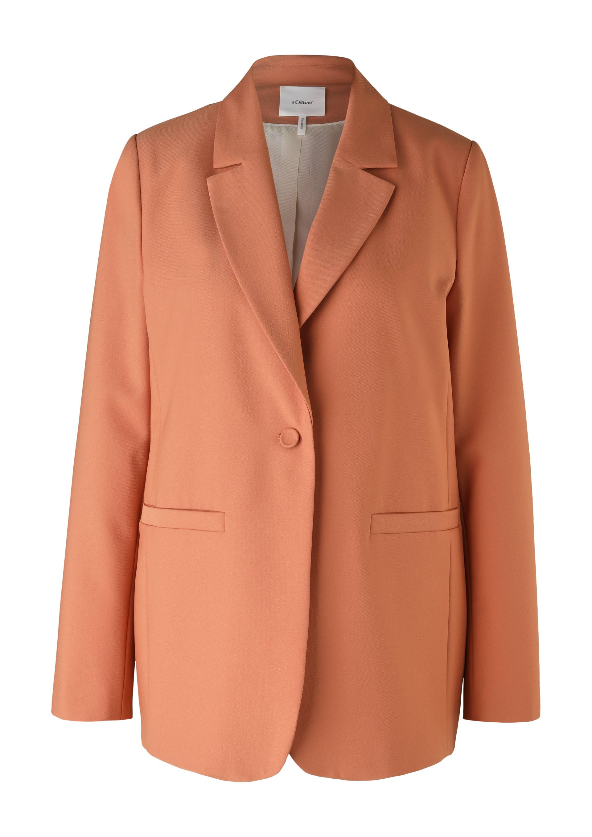 s.Oliver - Blazer in Crêpe-Qualität, Damen, Orange von s.Oliver