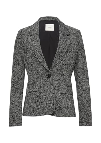 s.Oliver BLACK LABEL Schmal Geschnittener Blazer aus Interlockjersey schwarz 40 s.Oliver BLACK LABEL Schmal Geschnittener Blazer aus Interlockjersey schwarz 40 von s.Oliver BLACK LABEL