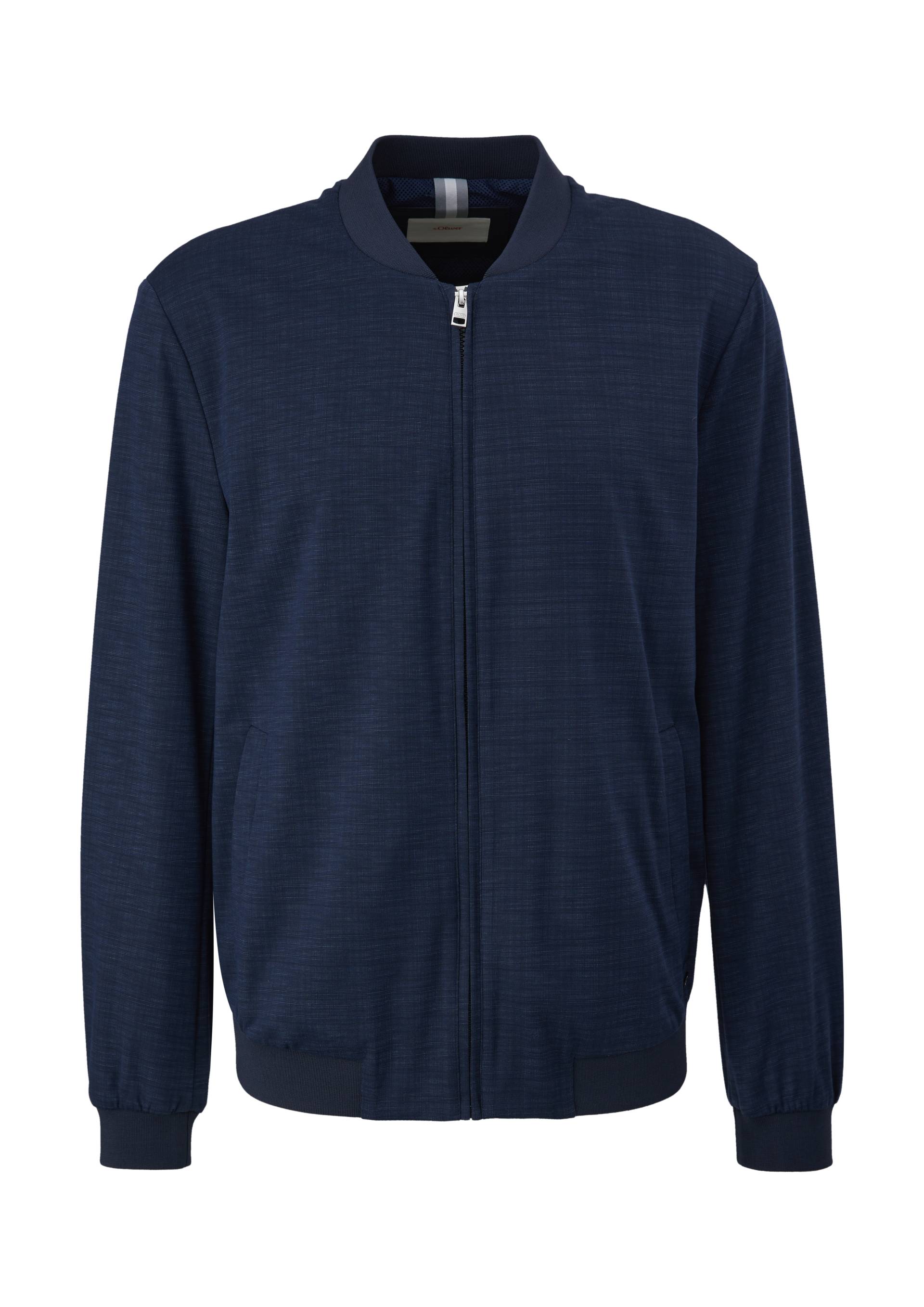 s.Oliver - Blouson aus Viskosestretch, Herren, blau von s.Oliver