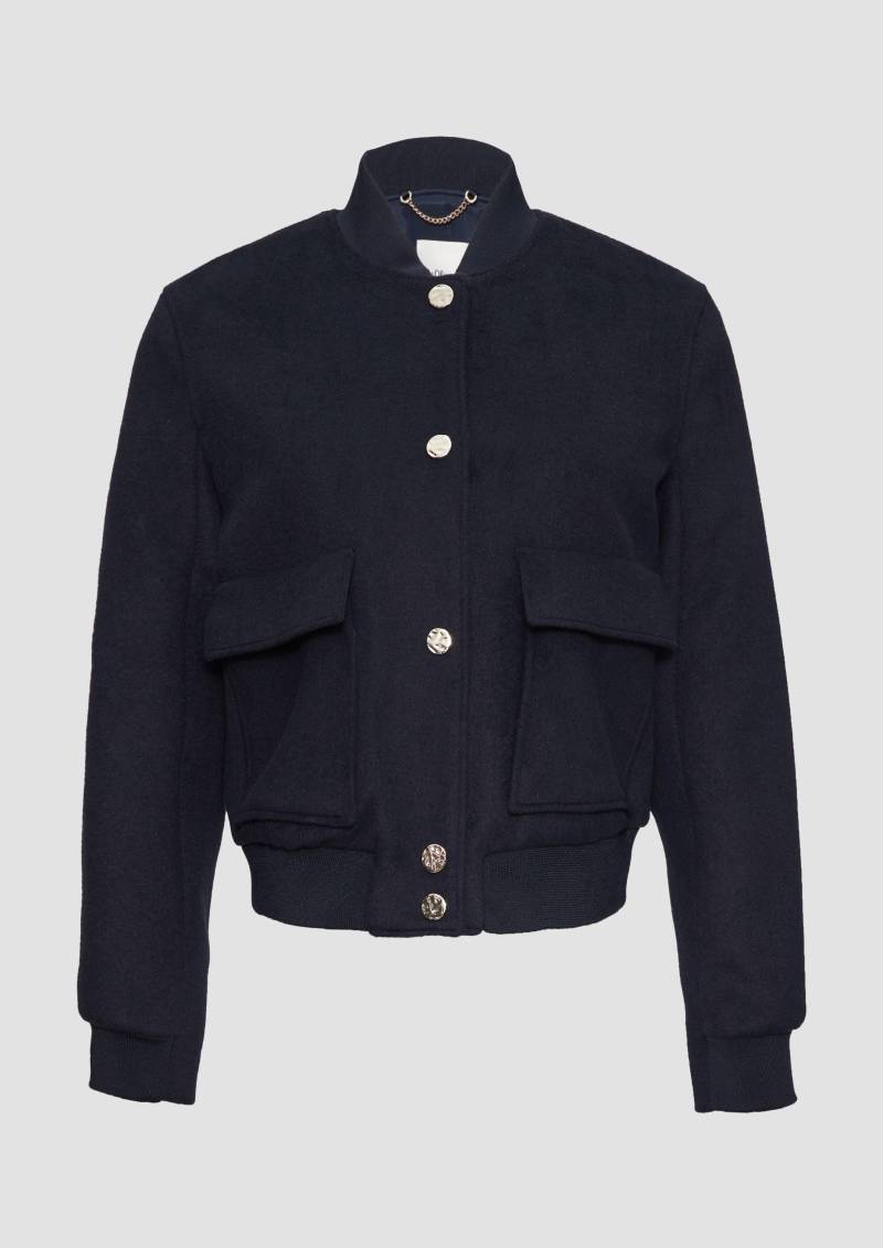 s.Oliver - Blouson aus Wollmix, Damen, blau von s.Oliver