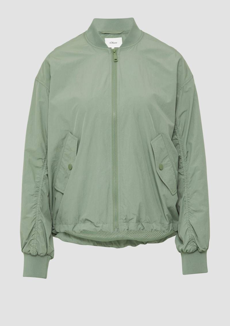 s.Oliver - Leichter Nylon-Blouson im Relaxed Fit, Damen, grün von s.Oliver