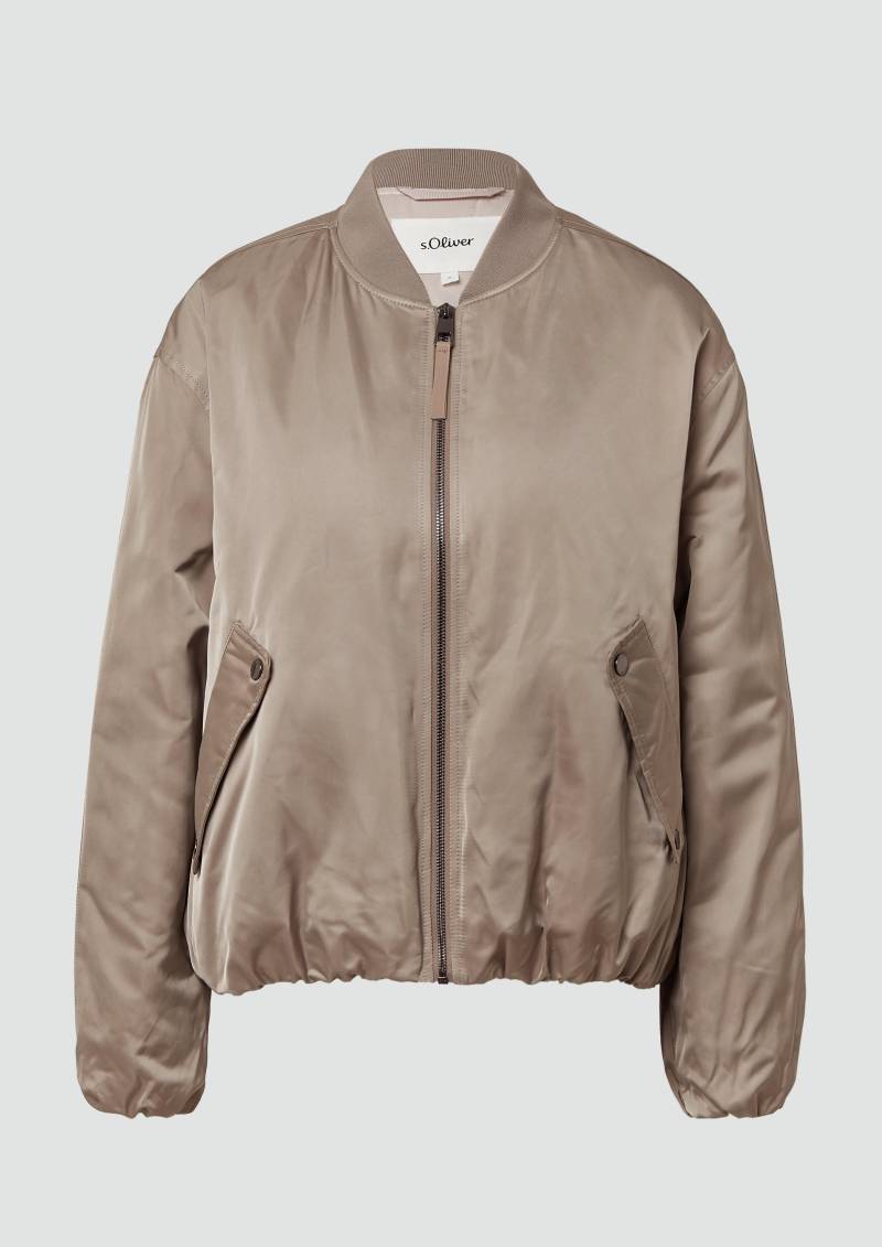 s.Oliver - Satinierter Blouson mit gerafftem Saum, Damen, Beige s.Oliver - Satinierter Blouson mit gerafftem Saum, Damen, Beige von s.Oliver