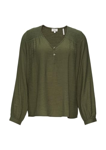 Strukturierte Bluse aus Viskosemix mit Smok Details olivgrün 40 Strukturierte Bluse aus Viskosemix mit Smok Details olivgrün 40 von s.Oliver