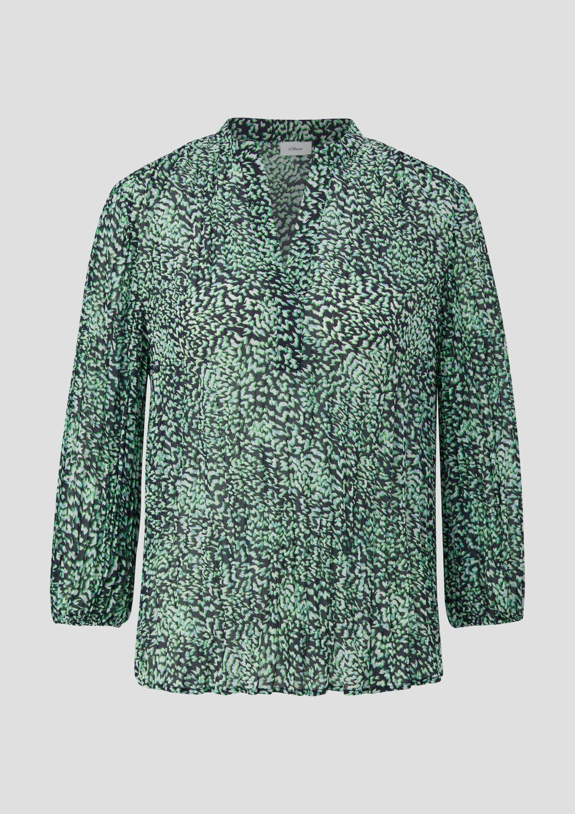 s.Oliver - Bluse aus Chiffon, Damen, blau|grün|mehrfarbig von s.Oliver
