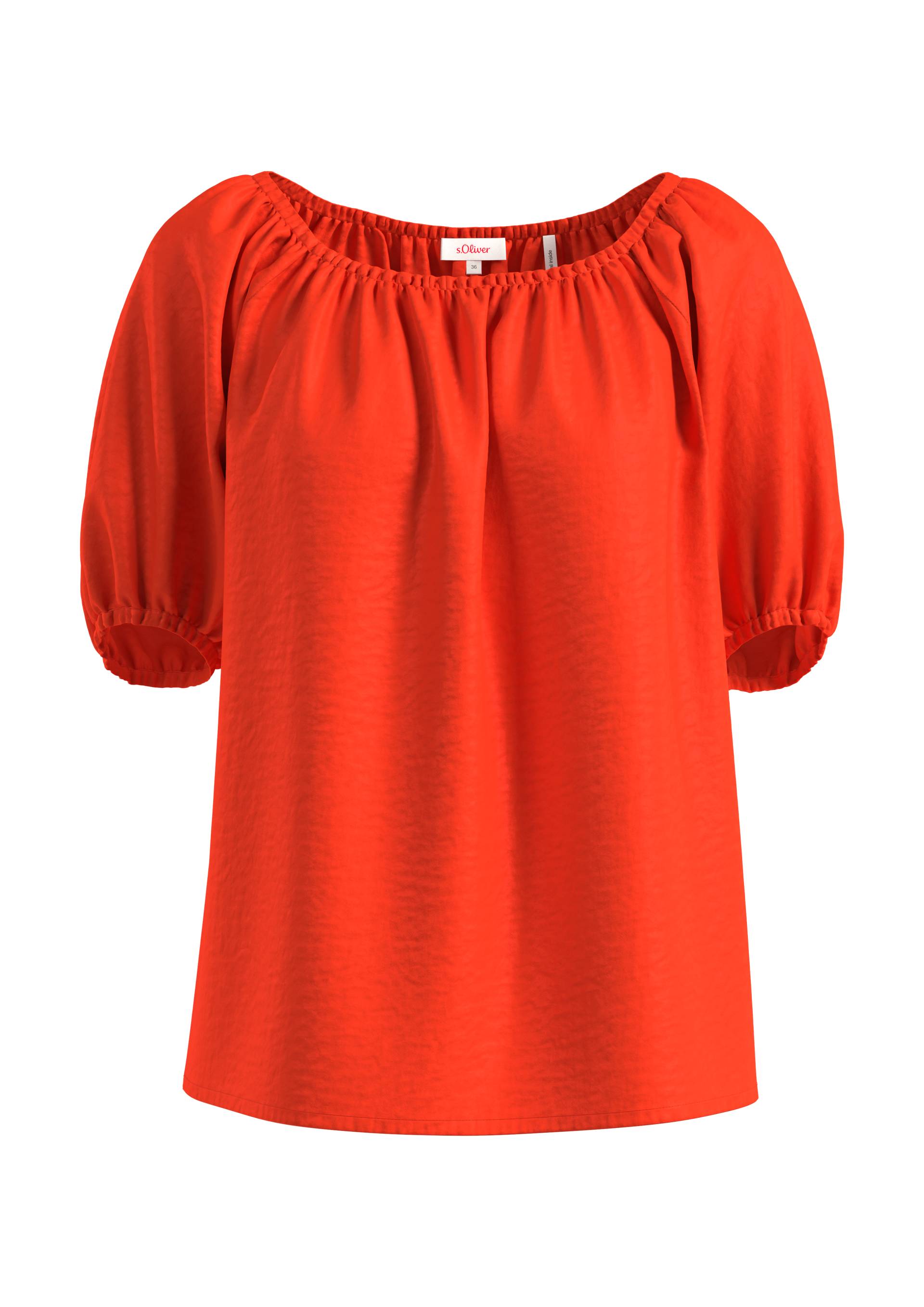 s.Oliver - Bluse aus Modalmix, Damen, Orange von s.Oliver