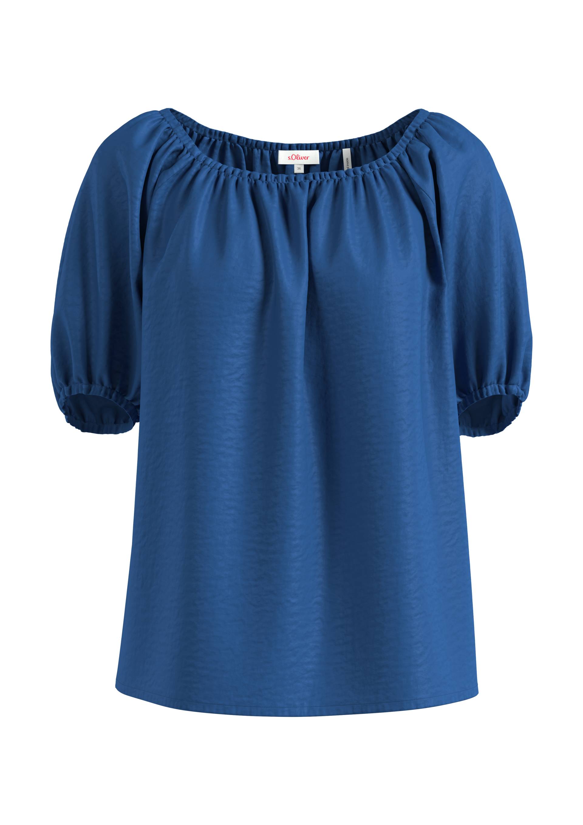 s.Oliver - Bluse aus Modalmix, Damen, blau von s.Oliver