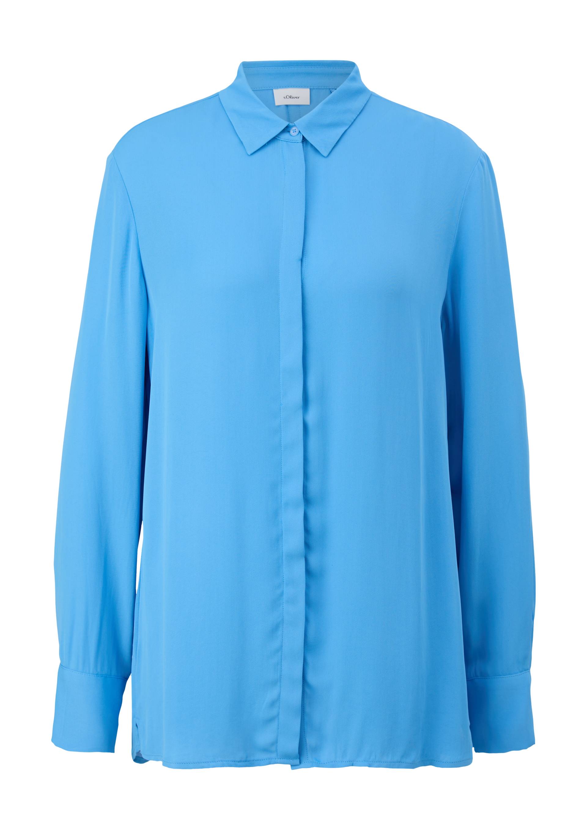 s.Oliver - Bluse aus Viskose, Damen, blau von s.Oliver