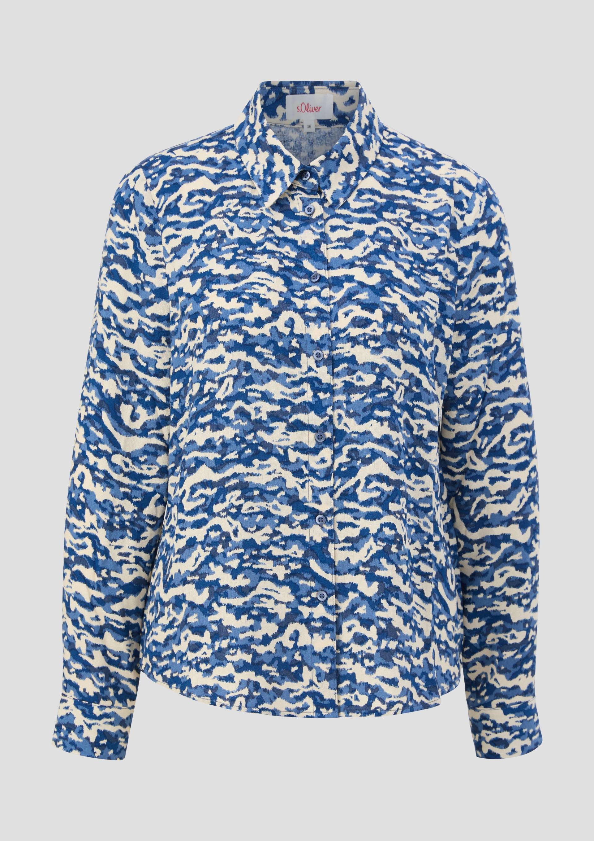s.Oliver - Bluse aus Viskose, Damen, blau|mehrfarbig s.Oliver - Bluse aus Viskose, Damen, blau|mehrfarbig von s.Oliver