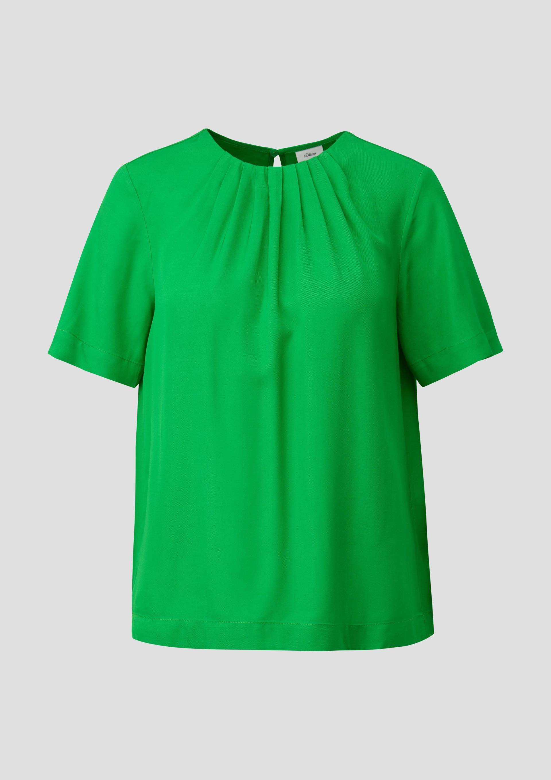 s.Oliver - Bluse aus schimmerndem Viskosetwill, Damen, grün von s.Oliver