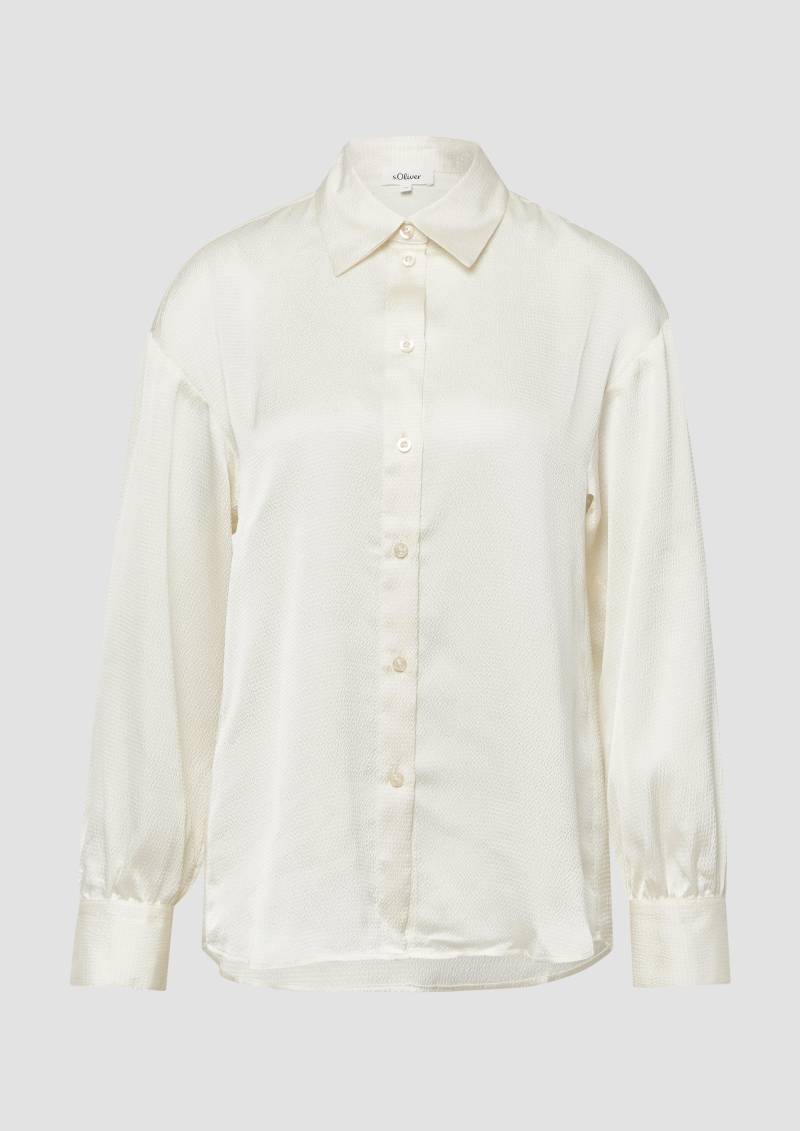 s.Oliver - Bluse aus strukturierter Ware im Relaxed Fit, Damen, creme von s.Oliver