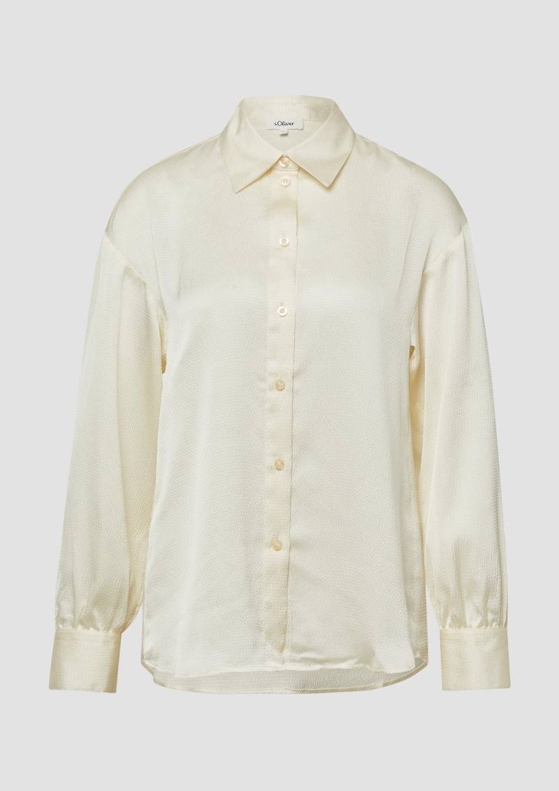 s.Oliver - Bluse aus strukturierter Ware im Relaxed Fit, Damen, creme von s.Oliver