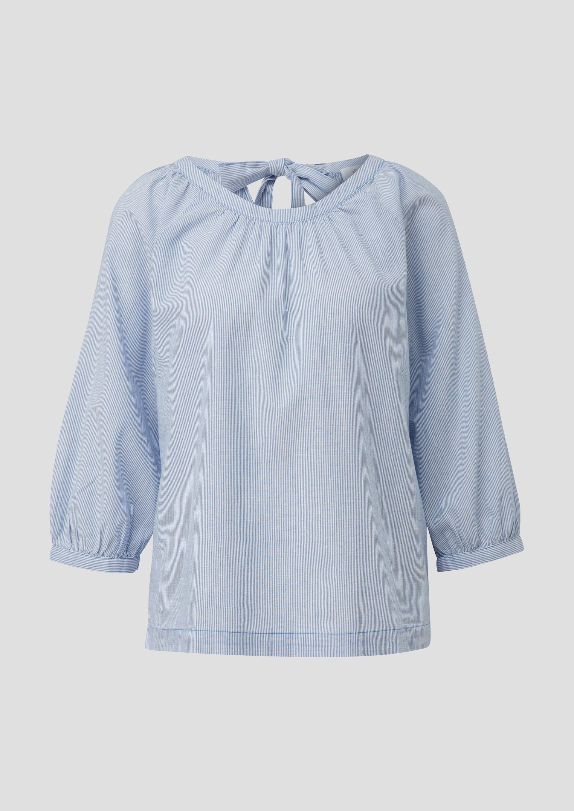 s.Oliver - Bluse mit Raglanärmeln, Damen, blau|weiß von s.Oliver